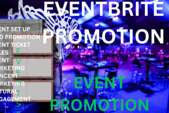 eventbrite setup, manage event event promotion, eventbrite promotion, eventbrite