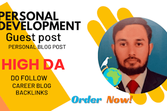 do personal development guest post on high da  backlinks