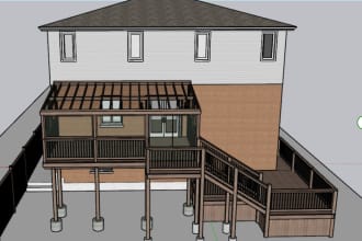 do covered deck and screen porch permit drawings set