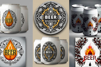 make vintage premium label designs for beer cans and bottles