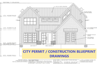 prepare permit, construction blueprint, architecture drawing