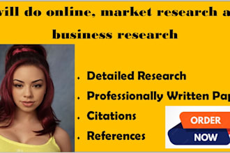 do online, market research and business research