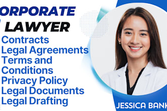 draft legal contract, agreement, privacy policy, terms and condition as a lawyer