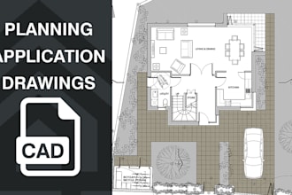 draw your planning application permit drawings house plans elevations site plan