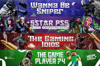 design an amazing youtube gaming banner