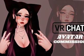 design  custom vrchat avatar 3d model vrc  avatar furry avatar anime 3d model