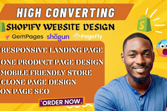 create compelling sales shopify landing page,  product page with pagefly, shogun