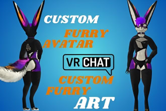 do custom 3d vrchat avatar furry nsfw avatar vrc fursona nsfw sfw vtuber model