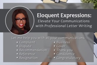 write a professional letter, email, or document