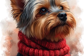 make realistic portraits of your cat, dog or any pets
