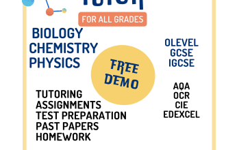 be your online tutor for science biology and chemistry