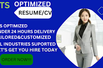write a certified resume ,ats optimization,cover letter,under 24 hours delivery,