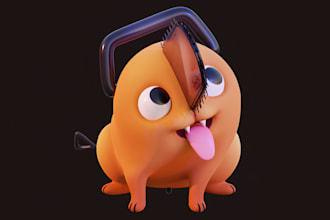 create a 3d stylized character