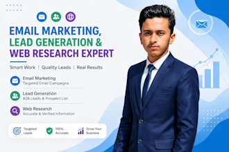 email marketing, lead generation and web research expert