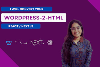 convert your wordpress website to react nextjs web app
