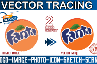 vectorize, trace, edit, or redraw any logo or image in adobe illustrator