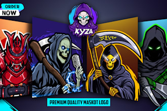 design a mascot logo for esports, twitch, youtube, and gaming