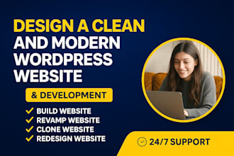 design a clean and modern wordpress website