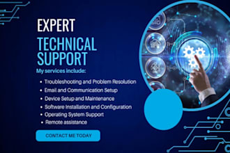provide  IT support help desk and online technical help services