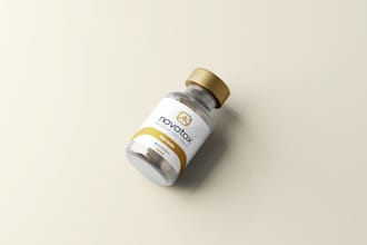 design premium medicine box , supplement packaging and vial label design