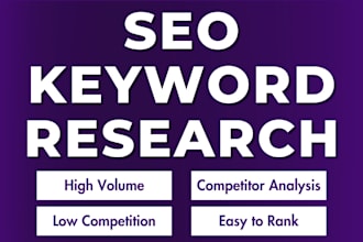 do deep SEO keyword research and competitor analysis