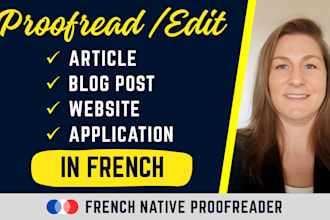 proofread and edit your french website, app, article, blog post