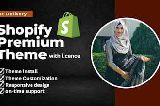 install premium shopify themes and customization shopify theme