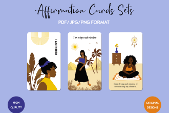 design affirmation and motivational cards for your business