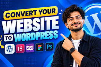 design redesign wix webflow figma xd psd to wordpress elementor website