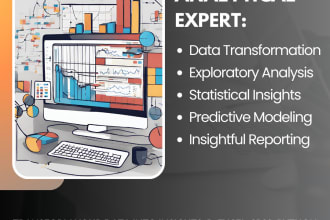 do visualization, analysis, and modeling using r, excel, spss or python