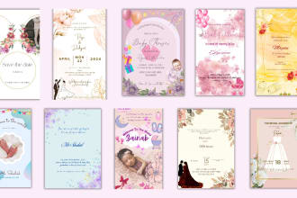 create all sorts of digital invitations including wedding, birthday, party card