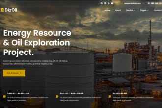 create oil company and gas industrial website