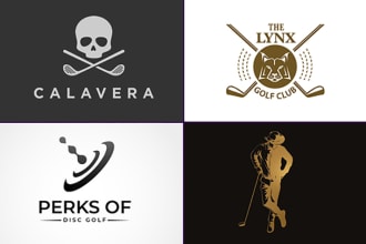 design minimal football golf and basketball logo