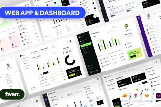 design admin panel, dashboard, web app, saas, CRM by figma