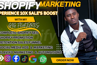 promote shopify dropshipping  marketing, boost shopify store sales or website