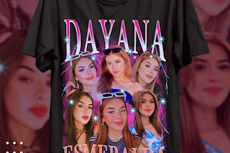 create vintage t shirt design with collage of your photos