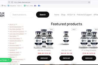 design sarms, peptides, steroids, dermal fillers website with payment gateway