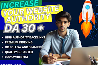increase web domain authority da30 with dofollow backlinks