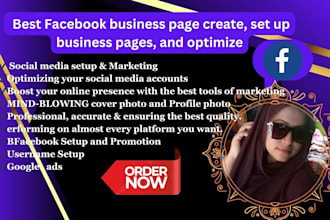 create, set up, and design professional facebook business page effective