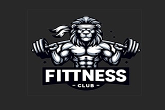 do fitness club mascot logo design for your company
