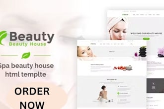design skin care website, spa website, cosmetics website, skincare website