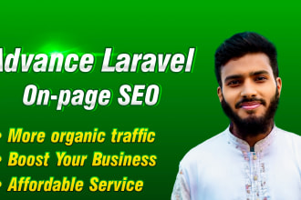 do laravel website on page SEO for organic traffic boost