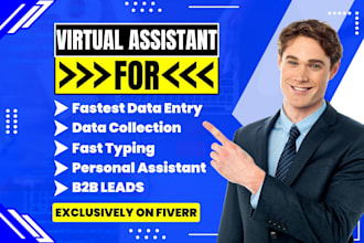 be your virtual assistant for fastest data entry, data collection, fast typing
