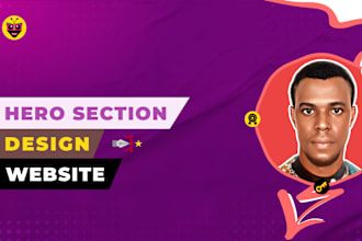 design a hero section, header, web banner, or slider for your wordpress website