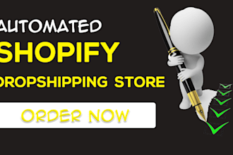 create automated shopify dropshipping website store