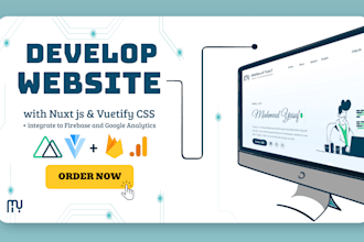 build business website with nuxt js and vuetify CSS