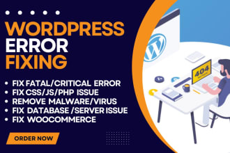 fix wordpress error, wordpress css, js, php issue and remove malware