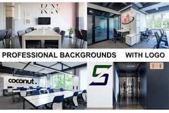 design customized zoom virtual background with your logo