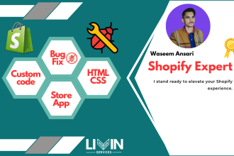 shopify bug fix, custom coding, custom sections