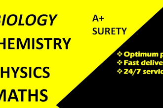 be online general chemistry, physics, math and biology tutor